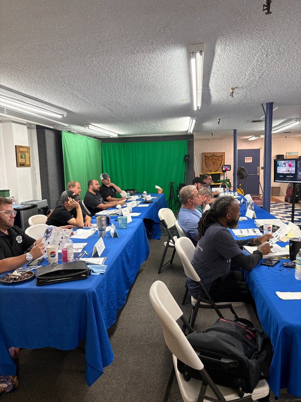 Students participating in an Academy classroom session